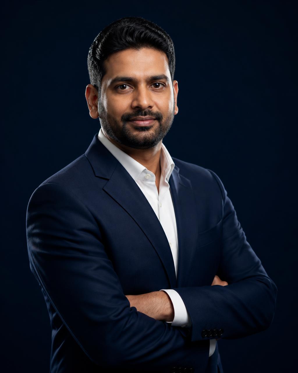 Portrait of Welshad KV, Founder and CEO of Exodus Business Solutions